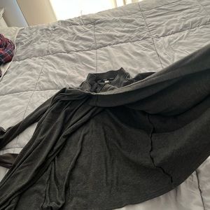 RBX charcoal grey activewear wrap like shirt